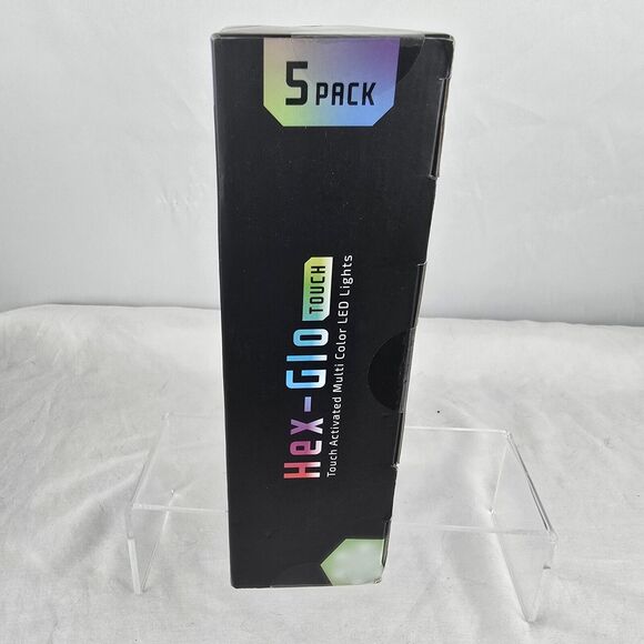 Merkury Hex-Glow Multi-Color Touch Activated Hex lights w/ Remote Control 5 pk - Picture 4 of 11